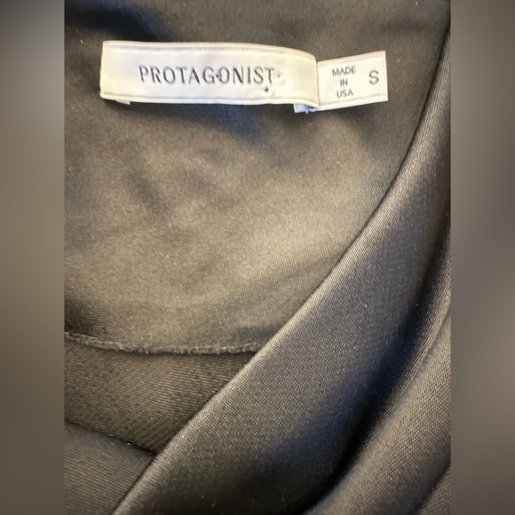 Revolve Protagonist black draped slip dress - Picture 8 of 10